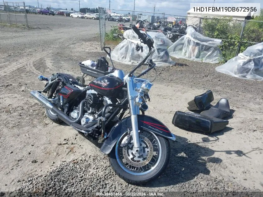 2013 Harley-Davidson Flhr Road King VIN: 1HD1FBM19DB672956 Lot: 39457466