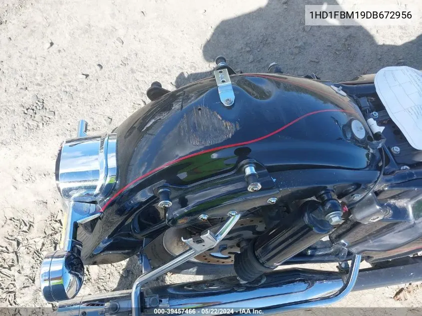 2013 Harley-Davidson Flhr Road King VIN: 1HD1FBM19DB672956 Lot: 39457466