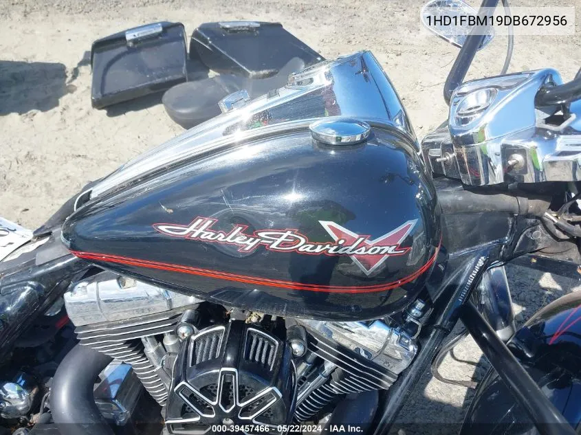 2013 Harley-Davidson Flhr Road King VIN: 1HD1FBM19DB672956 Lot: 39457466