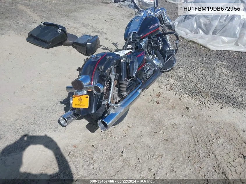 2013 Harley-Davidson Flhr Road King VIN: 1HD1FBM19DB672956 Lot: 39457466