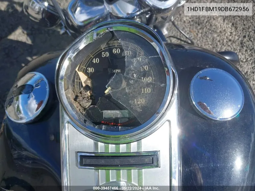 2013 Harley-Davidson Flhr Road King VIN: 1HD1FBM19DB672956 Lot: 39457466