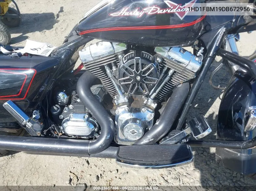 2013 Harley-Davidson Flhr Road King VIN: 1HD1FBM19DB672956 Lot: 39457466