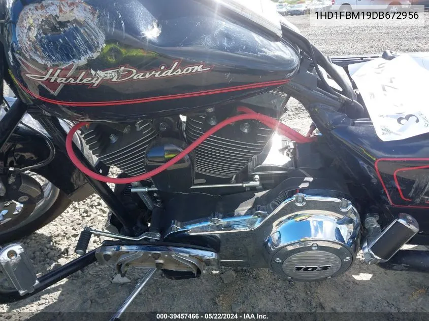 2013 Harley-Davidson Flhr Road King VIN: 1HD1FBM19DB672956 Lot: 39457466