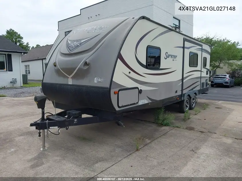 2016 Forest River Other VIN: 4X4TSVA21GL027148 Lot: 45386107
