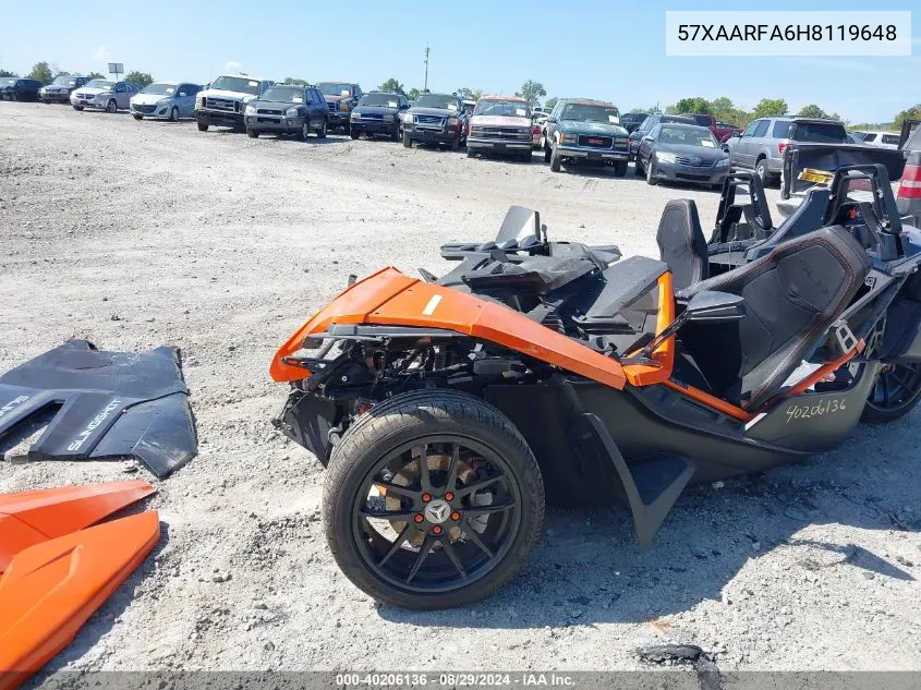 2017 Polaris Slingshot Slr VIN: 57XAARFA6H8119648 Lot: 40206136