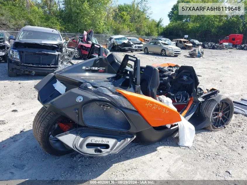 2017 Polaris Slingshot Slr VIN: 57XAARFA6H8119648 Lot: 40206136