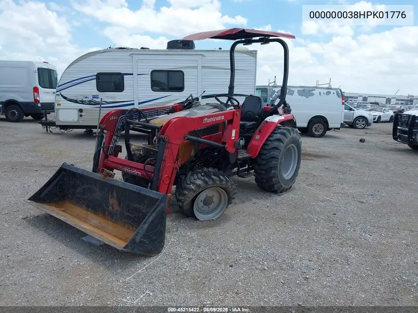 2017 Mahindra Other VIN: 000000038HPK01776 Lot: 45215422