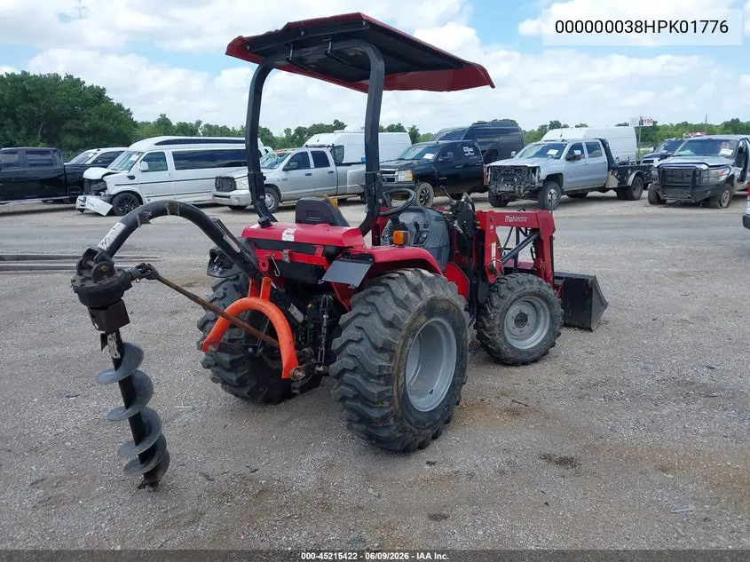 2017 Mahindra Other VIN: 000000038HPK01776 Lot: 45215422