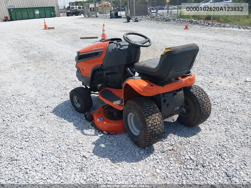 2018 Husqvarna Yth18542 Riding Lawnmower VIN: 102620A123832 Lot: 45212128