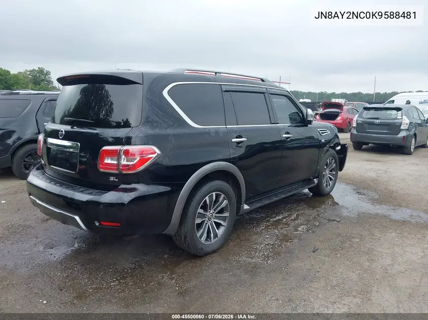 2019 Niss Armada Sl 4Wd Sl VIN: JN8AY2NC0K9588481 Lot: 45500860