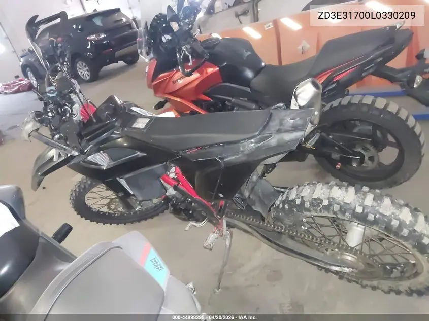 2020 Beta 450 Rr-S VIN: ZD3E31700L0330209 Lot: 44898298