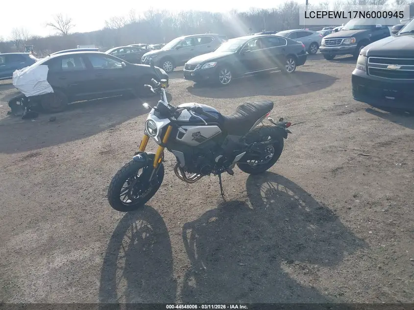 2022 Moto Cf700-2Us 700Cl-X VIN: LCEPEWL17N6000945 Lot: 44548006