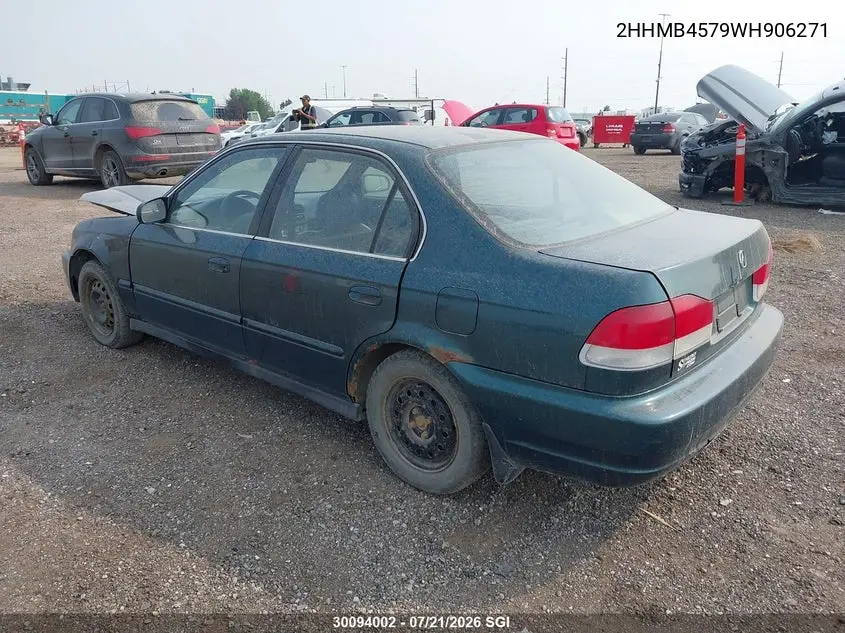 1998 Acura 1.6El Premium VIN: 2HHMB4579WH906271 Lot: 30094002