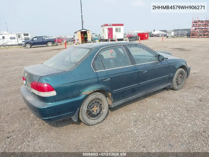 1998 Acura 1.6El Premium VIN: 2HHMB4579WH906271 Lot: 30094002