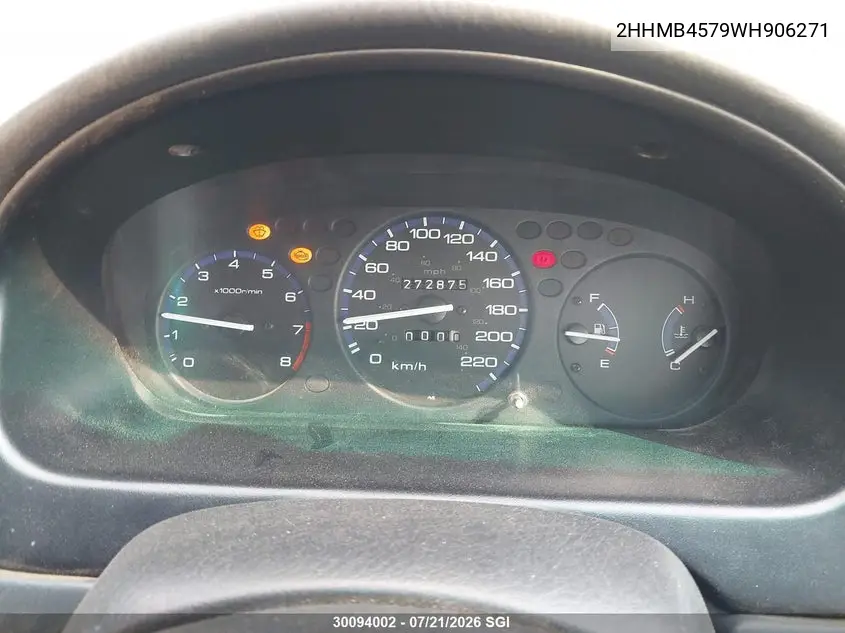 1998 Acura 1.6El Premium VIN: 2HHMB4579WH906271 Lot: 30094002