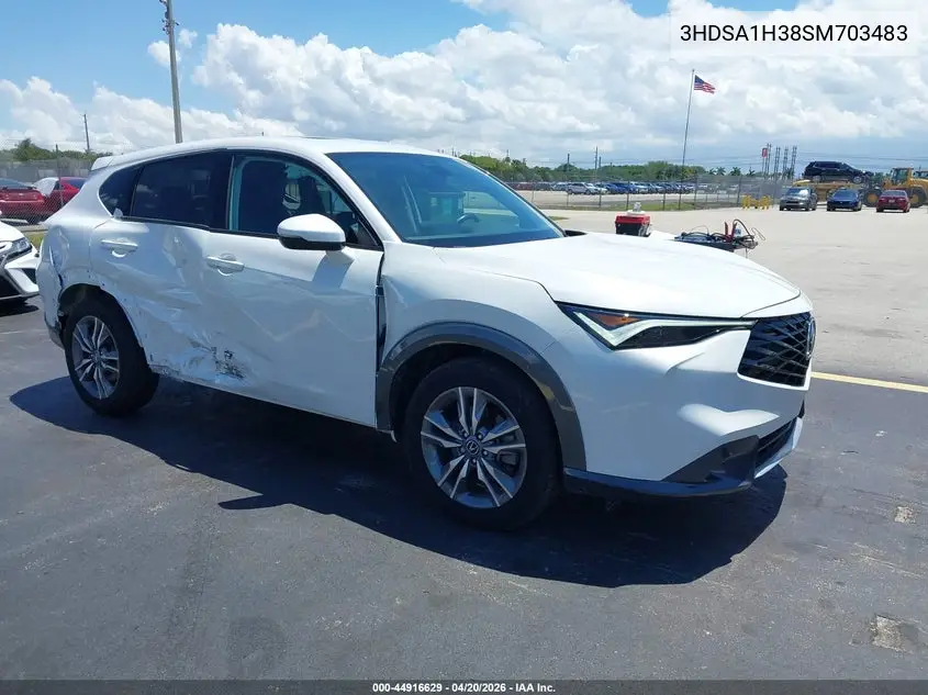 2025 Acura Adx VIN: 3HDSA1H38SM703483 Lot: 44916629
