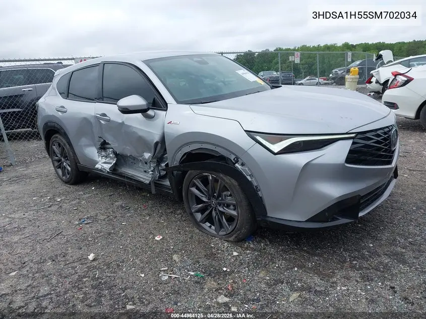 2025 Acura Adx A-Spec VIN: 3HDSA1H55SM702034 Lot: 44964125