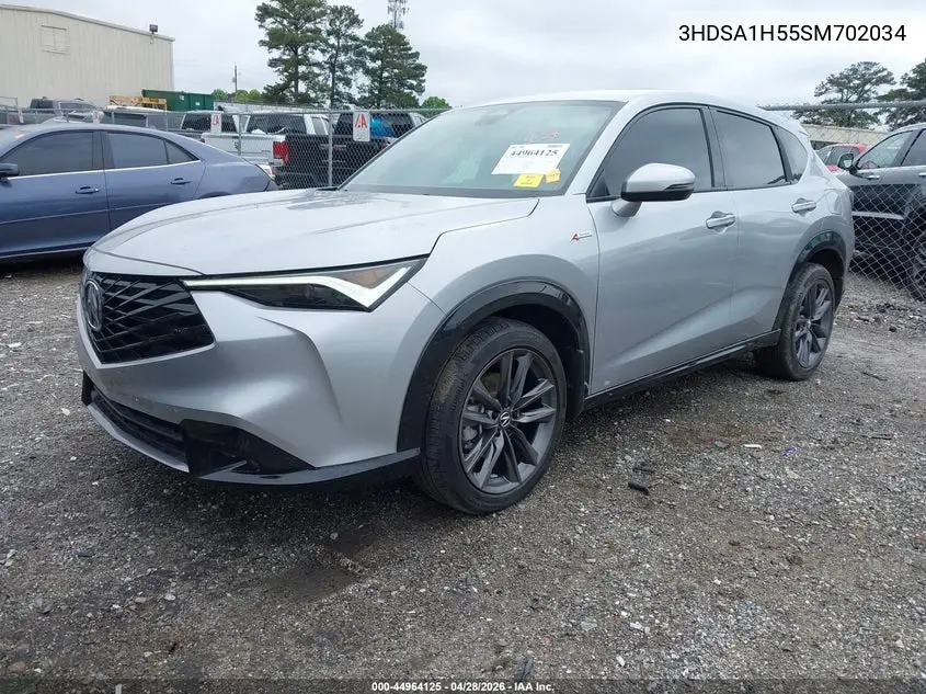 2025 Acura Adx A-Spec VIN: 3HDSA1H55SM702034 Lot: 44964125
