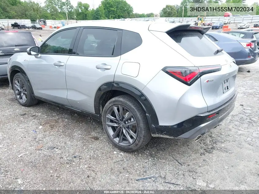 2025 Acura Adx A-Spec VIN: 3HDSA1H55SM702034 Lot: 44964125