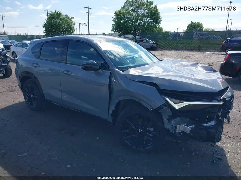 2025 Acura Adx A-Spec With Advance VIN: 3HDSA2H77SM711678 Lot: 45053506