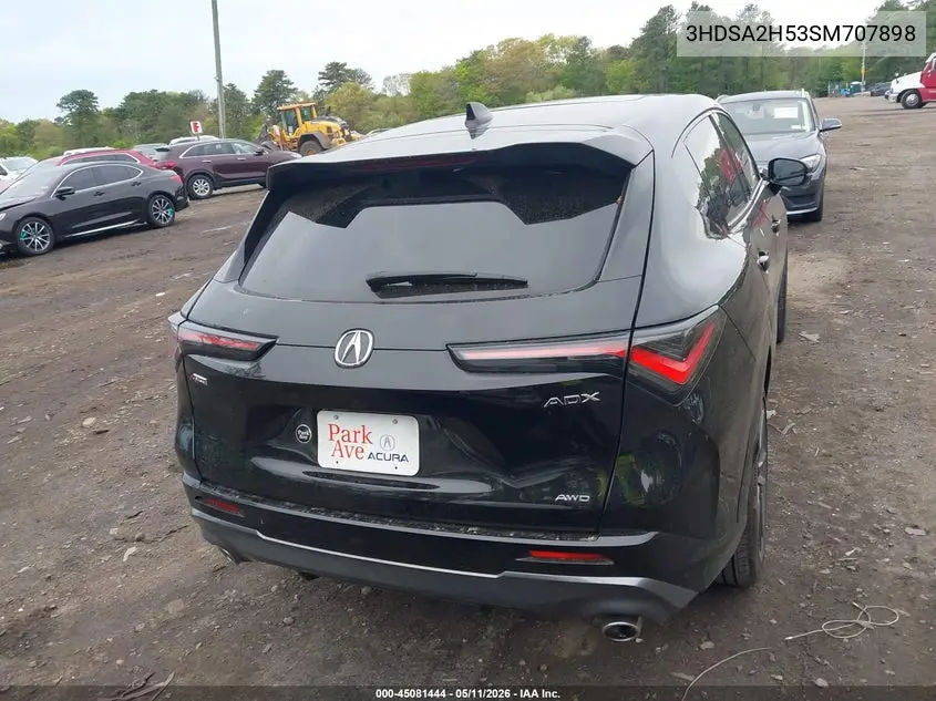 2025 Acura Adx A-Spec VIN: 3HDSA2H53SM707898 Lot: 45081444
