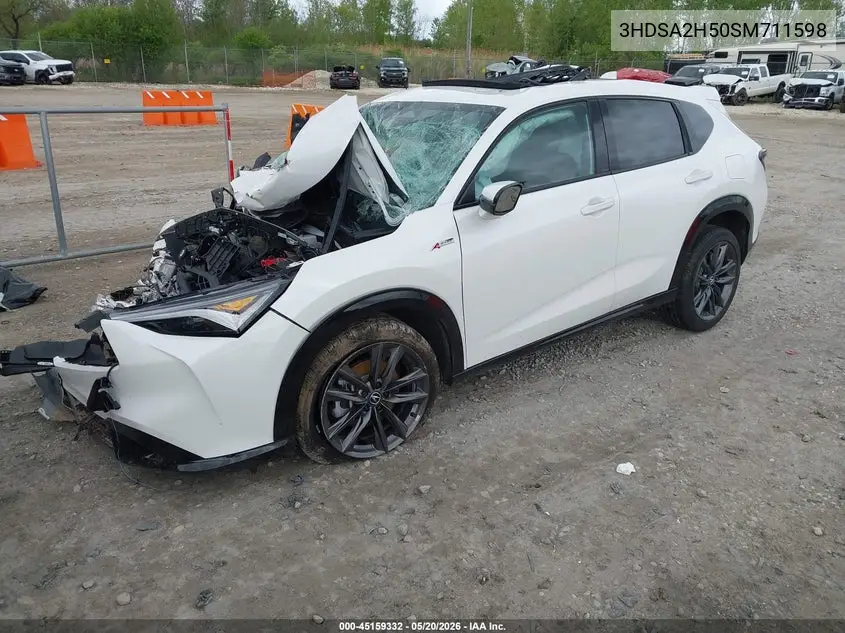 2025 Acura Adx A-Spec VIN: 3HDSA2H50SM711598 Lot: 45159332