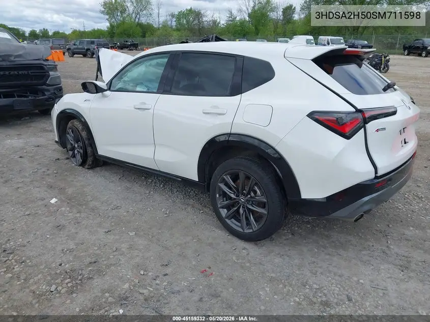 2025 Acura Adx A-Spec VIN: 3HDSA2H50SM711598 Lot: 45159332