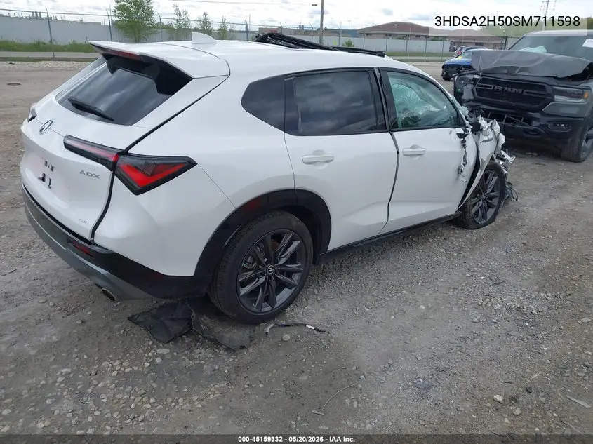 2025 Acura Adx A-Spec VIN: 3HDSA2H50SM711598 Lot: 45159332