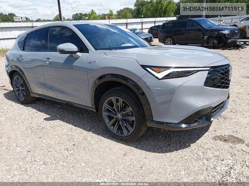 2025 Acura Adx A-Spec VIN: 3HDSA2H58SM711915 Lot: 45225191