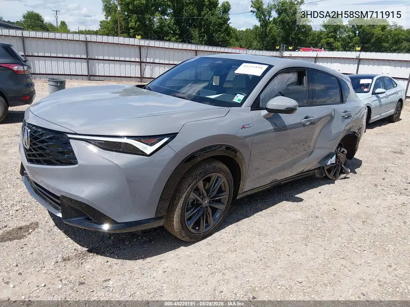 2025 Acura Adx A-Spec VIN: 3HDSA2H58SM711915 Lot: 45225191