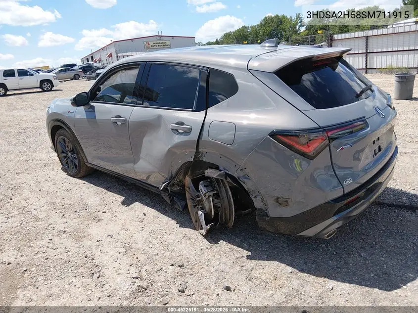 2025 Acura Adx A-Spec VIN: 3HDSA2H58SM711915 Lot: 45225191