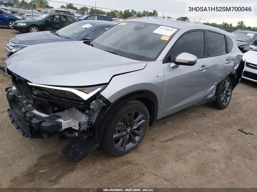2025 Acura Adx A-Spec VIN: 3HDSA1H52SM700046 Lot: 45246825