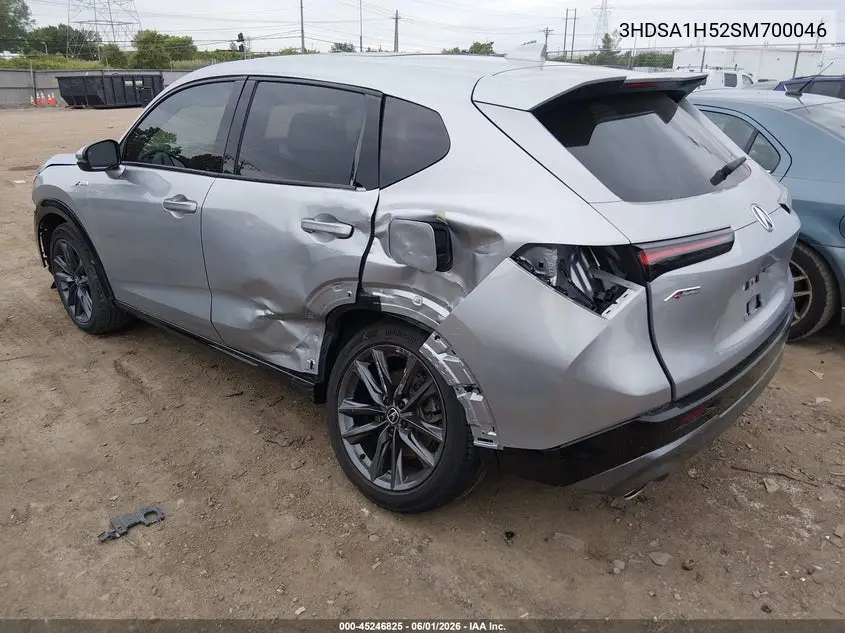 2025 Acura Adx A-Spec VIN: 3HDSA1H52SM700046 Lot: 45246825