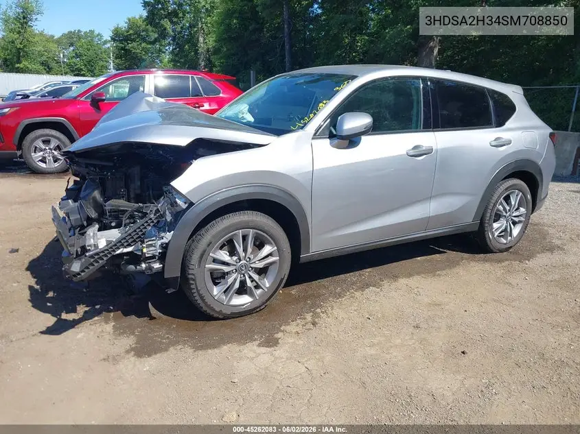 2025 Acura Adx VIN: 3HDSA2H34SM708850 Lot: 45262083
