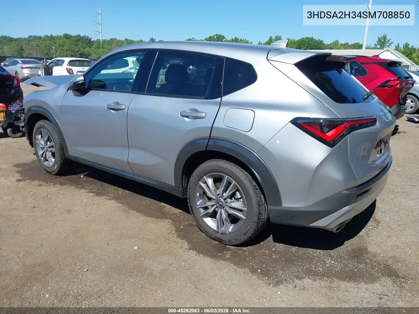 2025 Acura Adx VIN: 3HDSA2H34SM708850 Lot: 45262083