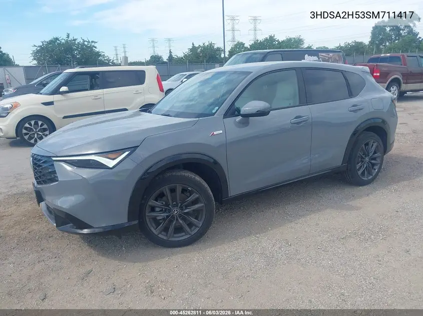 2025 Acura Adx A-Spec VIN: 3HDSA2H53SM711417 Lot: 45262811
