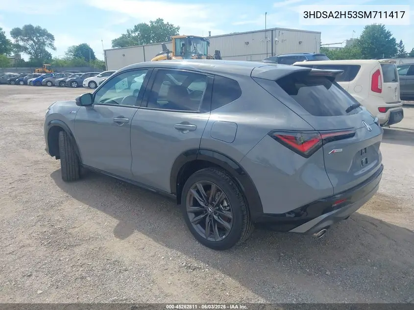 2025 Acura Adx A-Spec VIN: 3HDSA2H53SM711417 Lot: 45262811