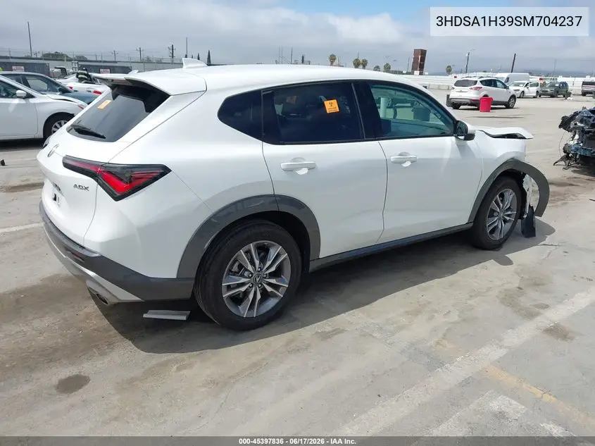 2025 Acura Adx VIN: 3HDSA1H39SM704237 Lot: 45397836