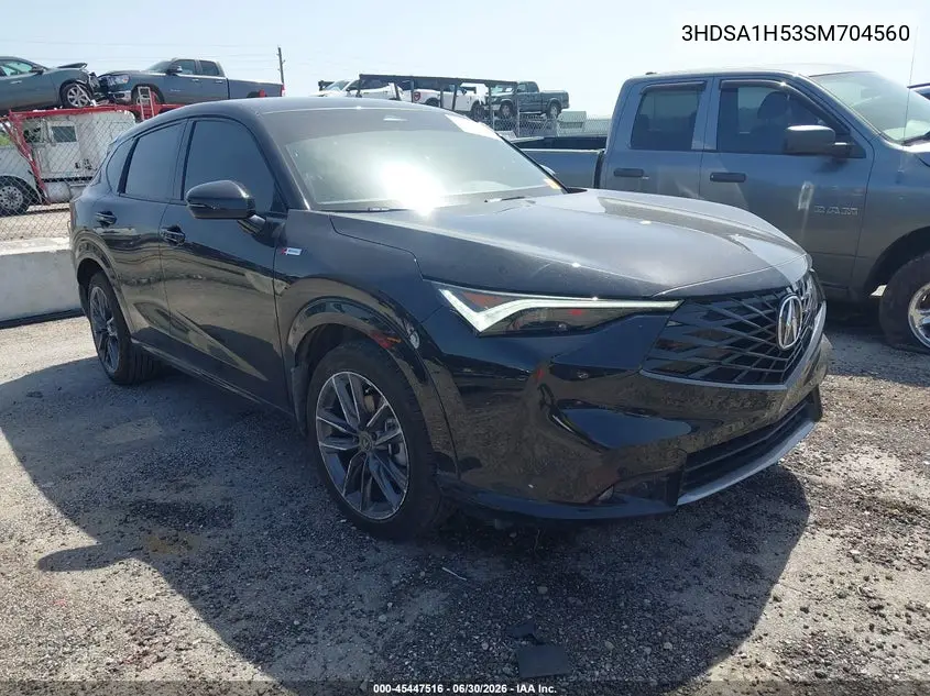 2025 Acura Adx A-Spec VIN: 3HDSA1H53SM704560 Lot: 45447516