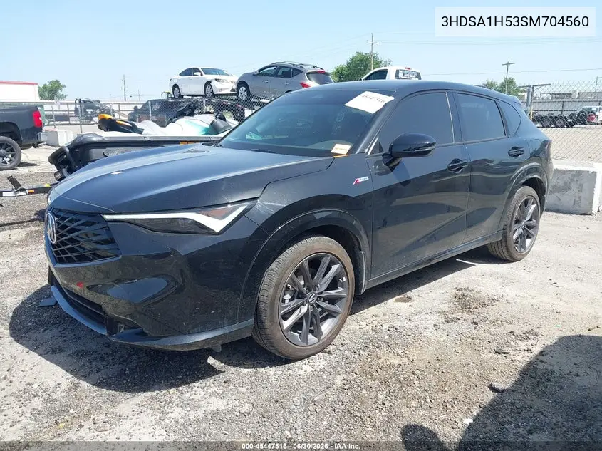 2025 Acura Adx A-Spec VIN: 3HDSA1H53SM704560 Lot: 45447516