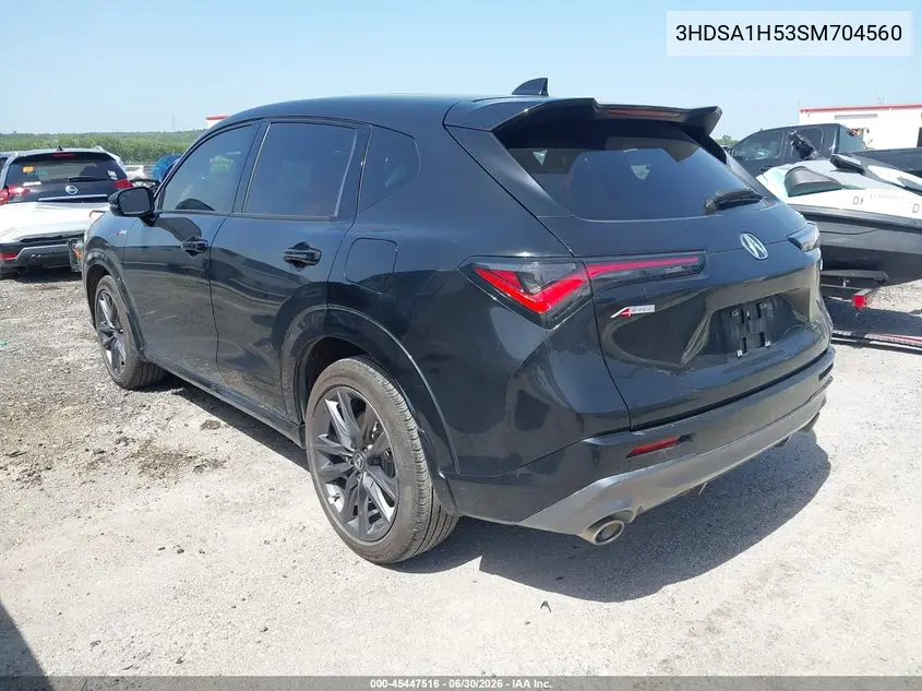 2025 Acura Adx A-Spec VIN: 3HDSA1H53SM704560 Lot: 45447516