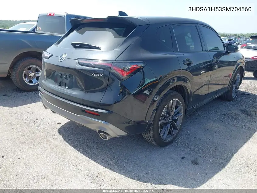 2025 Acura Adx A-Spec VIN: 3HDSA1H53SM704560 Lot: 45447516