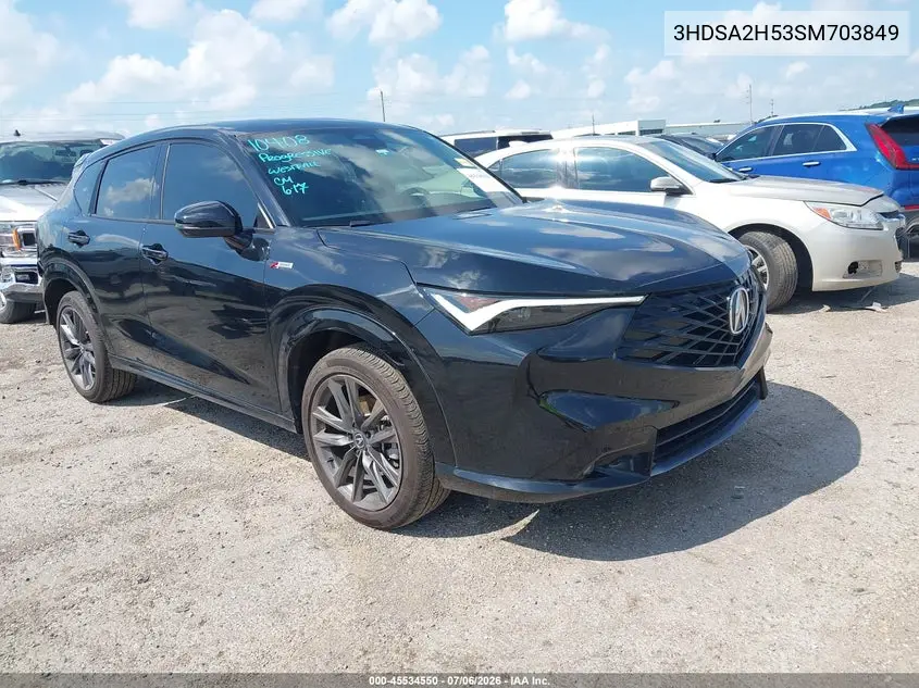 2025 Acura Adx A-Spec VIN: 3HDSA2H53SM703849 Lot: 45534550