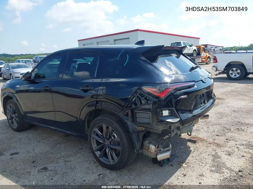 2025 Acura Adx A-Spec VIN: 3HDSA2H53SM703849 Lot: 45534550