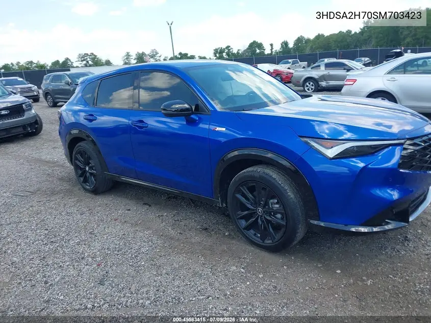 2025 Acura Adx A-Spec With Advance VIN: 3HDSA2H70SM703423 Lot: 45583415