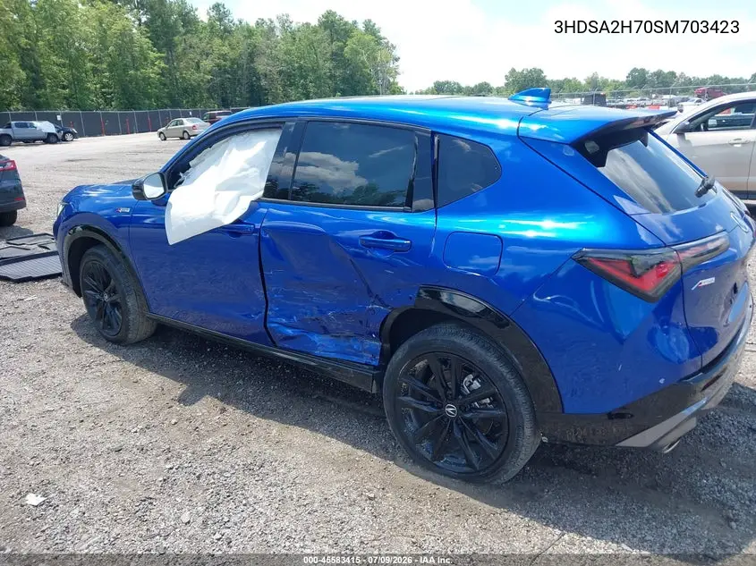2025 Acura Adx A-Spec With Advance VIN: 3HDSA2H70SM703423 Lot: 45583415