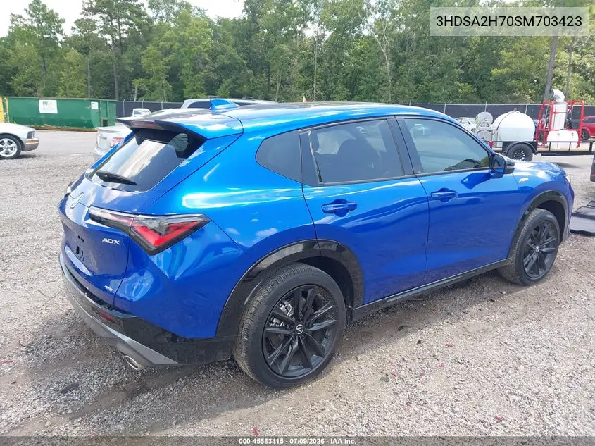 2025 Acura Adx A-Spec With Advance VIN: 3HDSA2H70SM703423 Lot: 45583415