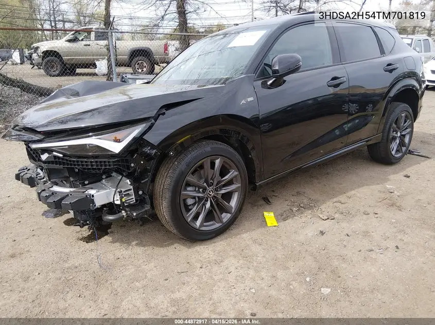 2026 Acura Adx VIN: 3HDSA2H54TM701819 Lot: 44872917