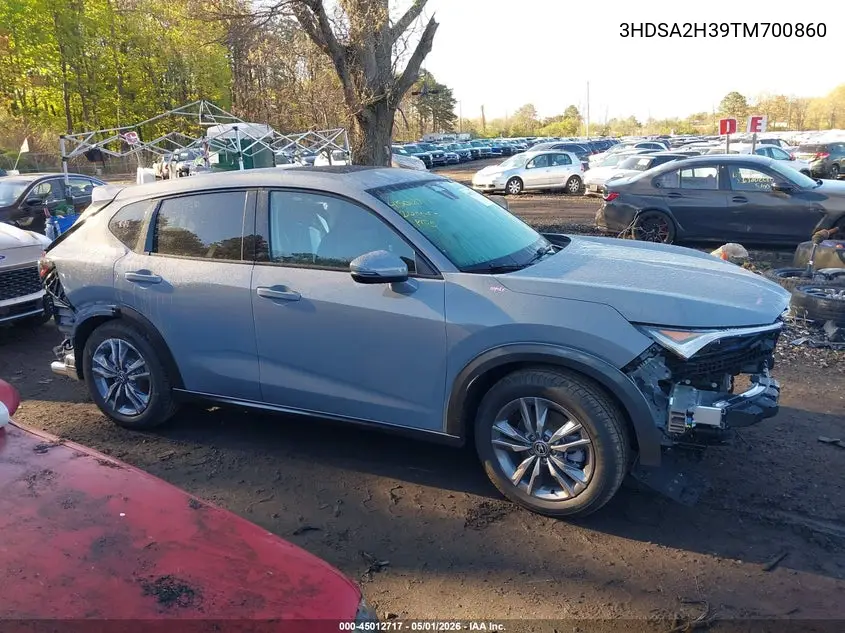 2026 Acura Adx VIN: 3HDSA2H39TM700860 Lot: 45012717