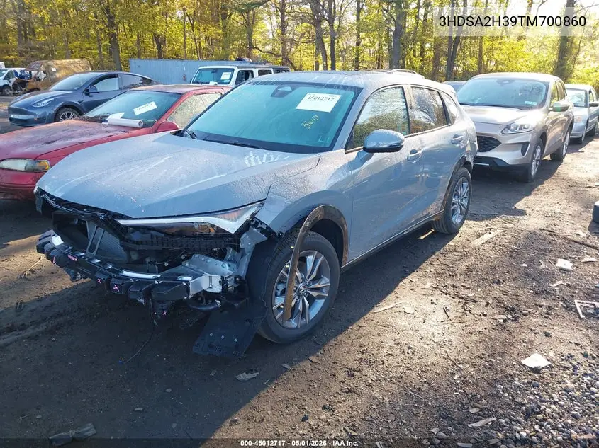 2026 Acura Adx VIN: 3HDSA2H39TM700860 Lot: 45012717